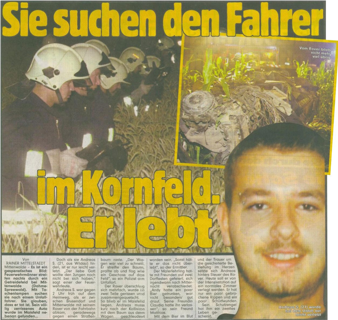 Zeitungsartikel © Bild